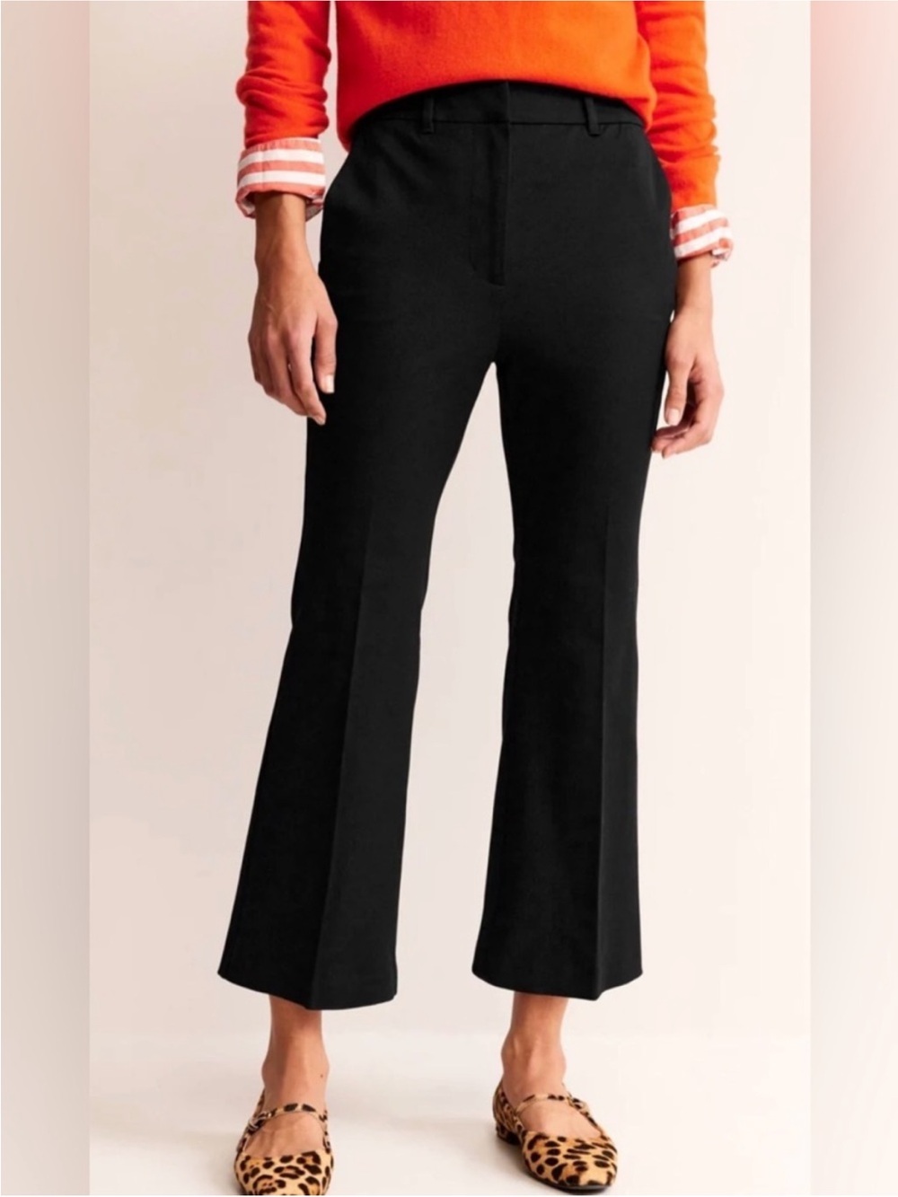 Boden Bi-Stretch Crop Flare Pants Women Size 6 Petite
